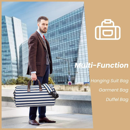 Convertible Garment Duffel Bag, 2-in-1 Hanging Suitcase for Travel | Eco-friendly garment bag converts hanging to duffel, Waterproof & wrinkle-resistant, Great for weekend or business travel.
