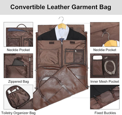 Convertible Garment Duffel Bag, 2-in-1 Hanging Suitcase for Travel | Eco-friendly garment bag converts hanging to duffel, Waterproof & wrinkle-resistant, Great for weekend or business travel.