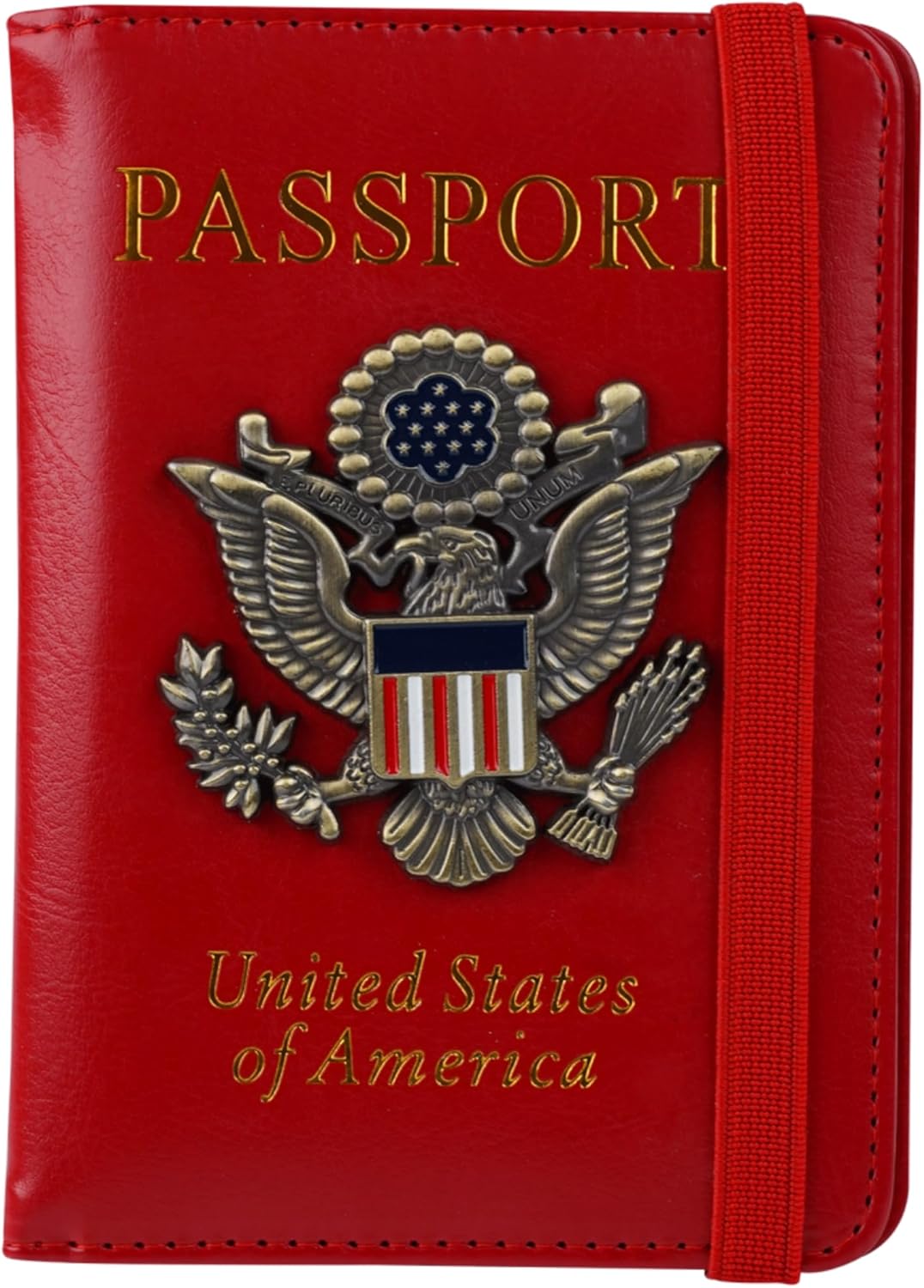 Passport Holder and Card Slot Combo RFID Blocking Leather Family Travel Passport Wallet Travel Accessories for Men Women US Passport Cover Protector (Travel black)