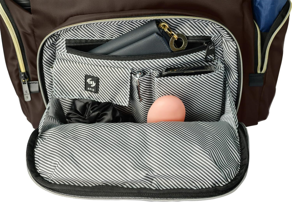 REACTION Madison Square Lightweight Hardside Chevron Expandable Spinner Luggage, Black, 2-Piece (20" Carry On + Tote)