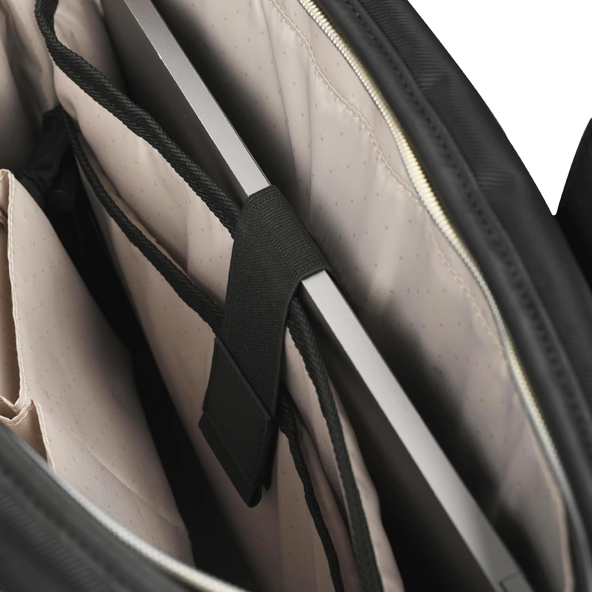 REACTION Madison Square Lightweight Hardside Chevron Expandable Spinner Luggage, Black, 2-Piece (20" Carry On + Tote)