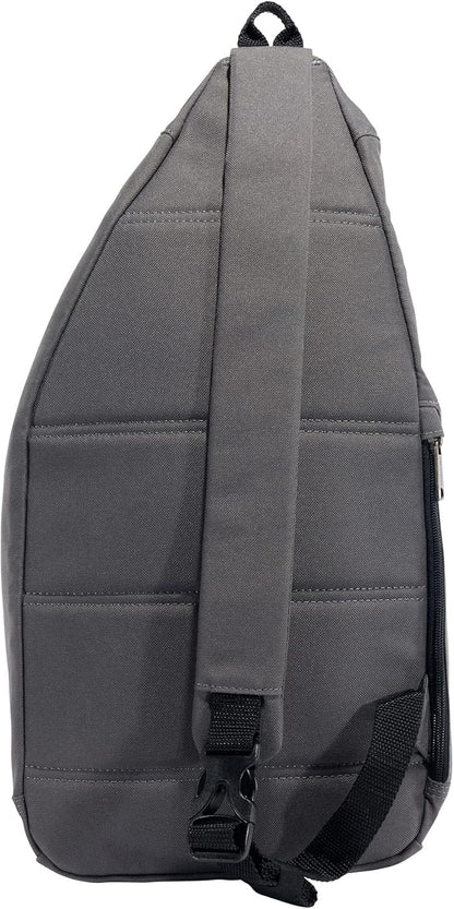 Sling Bag, Sling Crossbody Backpack with Side Release Buckle & Tablet Sleeve, Black