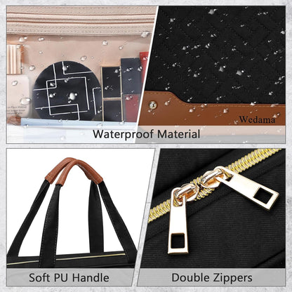 Toiletry Bag for Women, Hanging Travel Toiletry Bag with Jewelry Organizer Compartment Large Makeup Bag, PVC Waterproof Cosmetic Travel Bag for Travel Business Trips Camping Bathroom, Pink