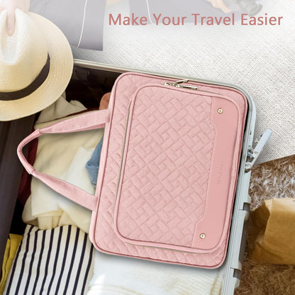 Toiletry Bag for Women, Hanging Travel Toiletry Bag with Jewelry Organizer Compartment Large Makeup Bag, PVC Waterproof Cosmetic Travel Bag for Travel Business Trips Camping Bathroom, Pink