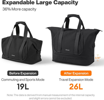 Travel Tote Bag for Women Large Expandable Travel Bag Waterproof Lightweight Carry On Personal Item Handbag