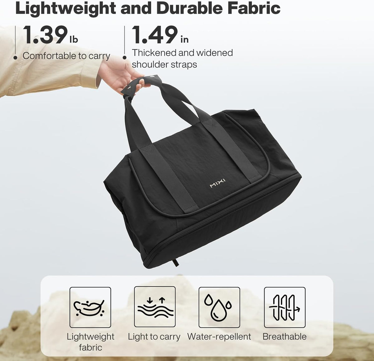 Travel Tote Bag for Women Large Expandable Travel Bag Waterproof Lightweight Carry On Personal Item Handbag
