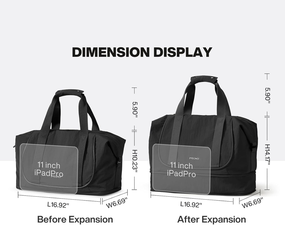 Travel Tote Bag for Women Large Expandable Travel Bag Waterproof Lightweight Carry On Personal Item Handbag