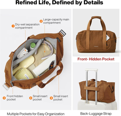 Travel Tote Bag for Women Large Expandable Travel Bag Waterproof Lightweight Carry On Personal Item Handbag