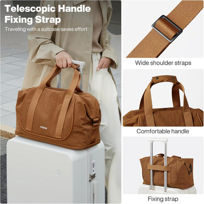 Travel Tote Bag for Women Large Expandable Travel Bag Waterproof Lightweight Carry On Personal Item Handbag
