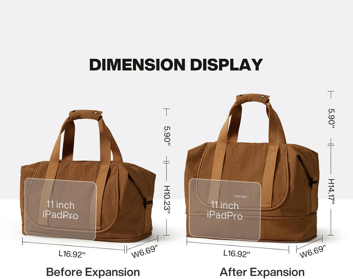 Travel Tote Bag for Women Large Expandable Travel Bag Waterproof Lightweight Carry On Personal Item Handbag