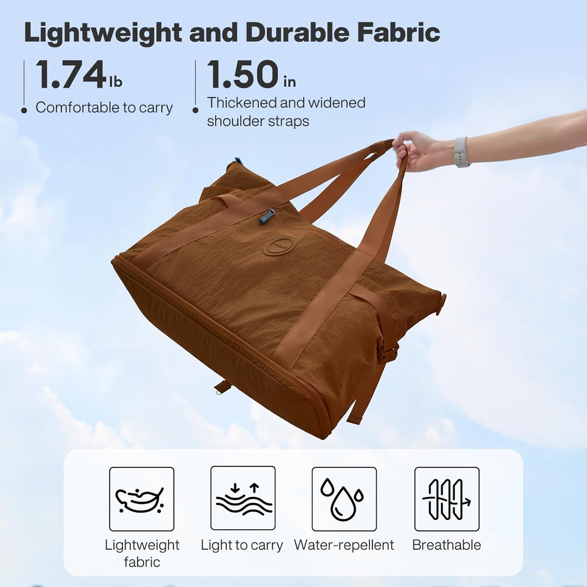 Travel Tote Bag for Women Large Expandable Travel Bag Waterproof Lightweight Carry On Personal Item Handbag