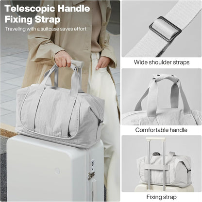 Travel Tote Bag for Women Large Expandable Travel Bag Waterproof Lightweight Carry On Personal Item Handbag