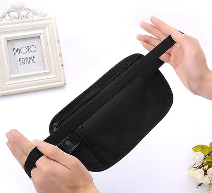 Money Belt Travel Pouch, Hidden Waist Wallet Pouchs, Moneys Bag with Zipper | Money Belt for Travel, Anti-Theft Travel, Two Pockets, Slim Design, Under Clothes, Zipper Closure, For Cash, Passport, Cards