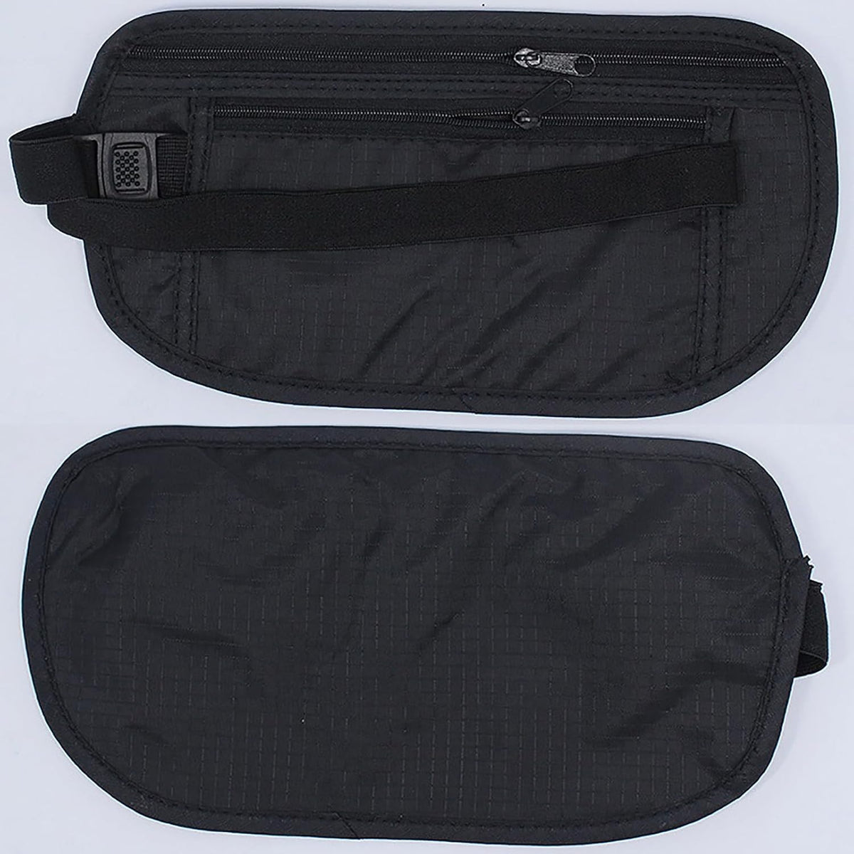 Money Belt Travel Pouch, Hidden Waist Wallet Pouchs, Moneys Bag with Zipper | Money Belt for Travel, Anti-Theft Travel, Two Pockets, Slim Design, Under Clothes, Zipper Closure, For Cash, Passport, Cards