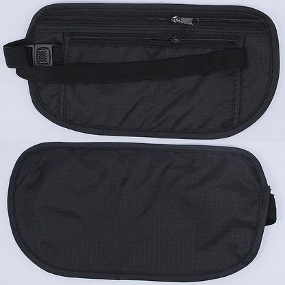 Money Belt Travel Pouch, Hidden Waist Wallet Pouchs, Moneys Bag with Zipper | Money Belt for Travel, Anti-Theft Travel, Two Pockets, Slim Design, Under Clothes, Zipper Closure, For Cash, Passport, Cards