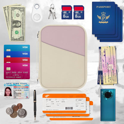 Family Passport Holder for Travel with RFID Blocking, Traveling Essentials Organizer Pouch Bag, Light Passport Wallet for Travel Must Haves Accessories for Women Men