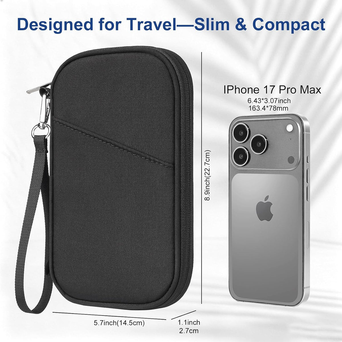 Family Passport Holder for Travel with RFID Blocking, Traveling Essentials Organizer Pouch Bag, Light Passport Wallet for Travel Must Haves Accessories for Women Men