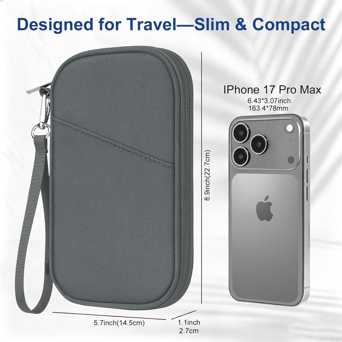 Family Passport Holder for Travel with RFID Blocking, Traveling Essentials Organizer Pouch Bag, Light Passport Wallet for Travel Must Haves Accessories for Women Men