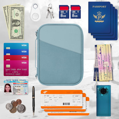 Family Passport Holder for Travel with RFID Blocking, Traveling Essentials Organizer Pouch Bag, Light Passport Wallet for Travel Must Haves Accessories for Women Men