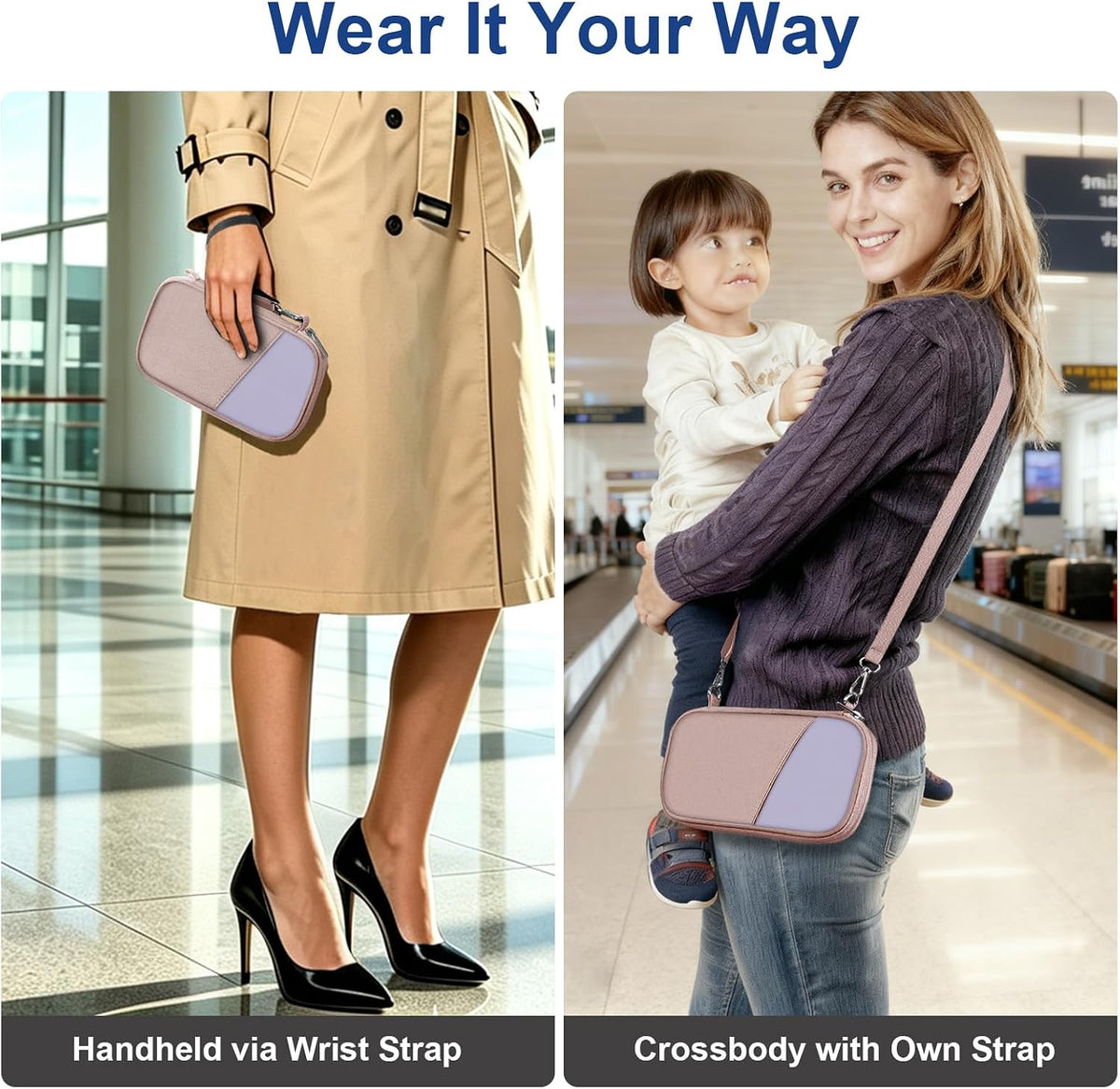 Family Passport Holder for Travel with RFID Blocking, Traveling Essentials Organizer Pouch Bag, Light Passport Wallet for Travel Must Haves Accessories for Women Men