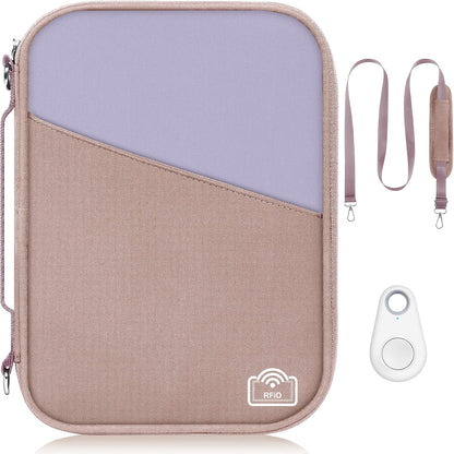 Family Passport Holder for Travel with RFID Blocking, Traveling Essentials Organizer Pouch Bag, Light Passport Wallet for Travel Must Haves Accessories for Women Men