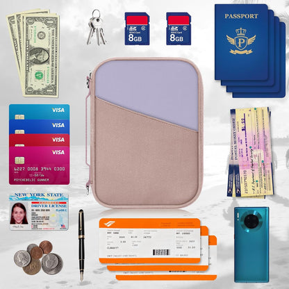 Family Passport Holder for Travel with RFID Blocking, Traveling Essentials Organizer Pouch Bag, Light Passport Wallet for Travel Must Haves Accessories for Women Men