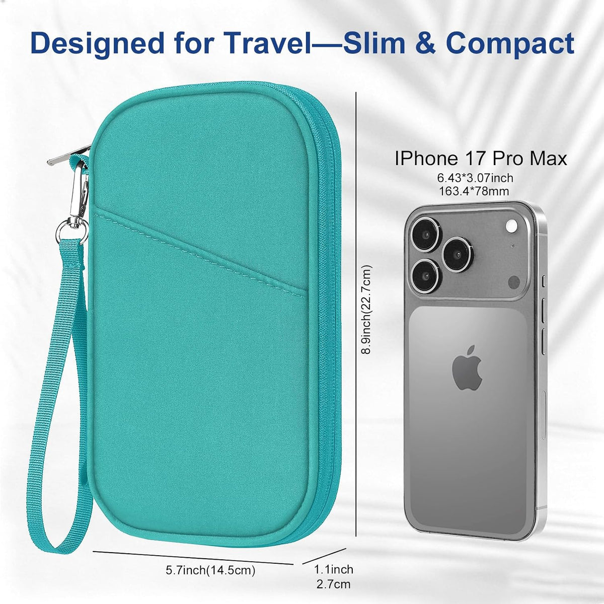 Family Passport Holder for Travel with RFID Blocking, Traveling Essentials Organizer Pouch Bag, Light Passport Wallet for Travel Must Haves Accessories for Women Men