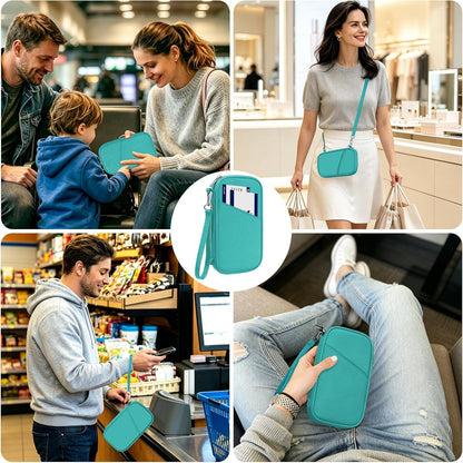 Family Passport Holder for Travel with RFID Blocking, Traveling Essentials Organizer Pouch Bag, Light Passport Wallet for Travel Must Haves Accessories for Women Men