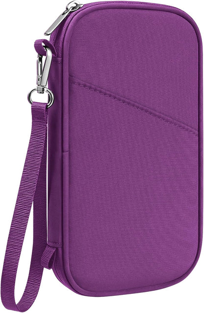 Family Passport Holder for Travel with RFID Blocking, Traveling Essentials Organizer Pouch Bag, Light Passport Wallet for Travel Must Haves Accessories for Women Men