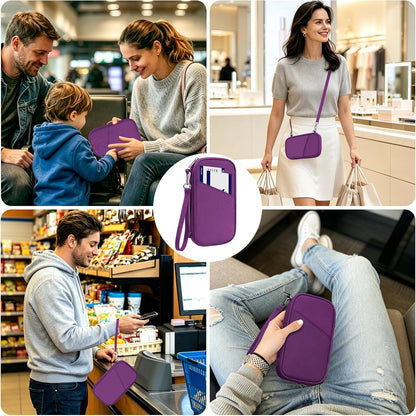 Family Passport Holder for Travel with RFID Blocking, Traveling Essentials Organizer Pouch Bag, Light Passport Wallet for Travel Must Haves Accessories for Women Men