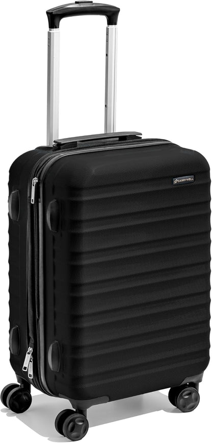 21 Inch Carry On Luggage Hardside Spinner, Lightweight and Expandable, Suitcase Rolling Carryon w/ 4 Wheels, Blue, Not Made In China