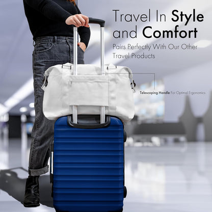 21 Inch Carry On Luggage Hardside Spinner, Lightweight and Expandable, Suitcase Rolling Carryon w/ 4 Wheels, Blue, Not Made In China