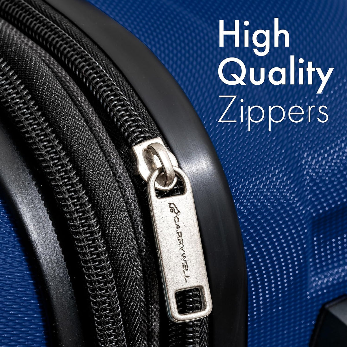 21 Inch Carry On Luggage Hardside Spinner, Lightweight and Expandable, Suitcase Rolling Carryon w/ 4 Wheels, Blue, Not Made In China