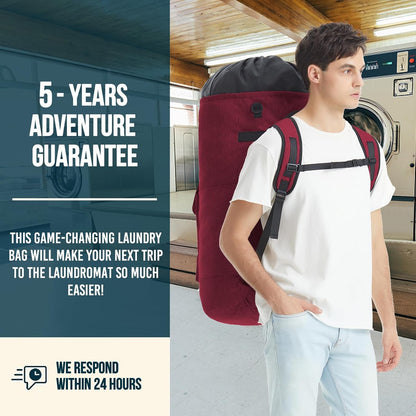 Laundry Bag Extra Large 115L, Laundry Backpack Bag, Laundry Bags Extra Large Heavy Duty, Laundry Bag with Straps, Clothes Hamper Bags with 4 Pockets, College Laundromat Backpack for Dorm Room