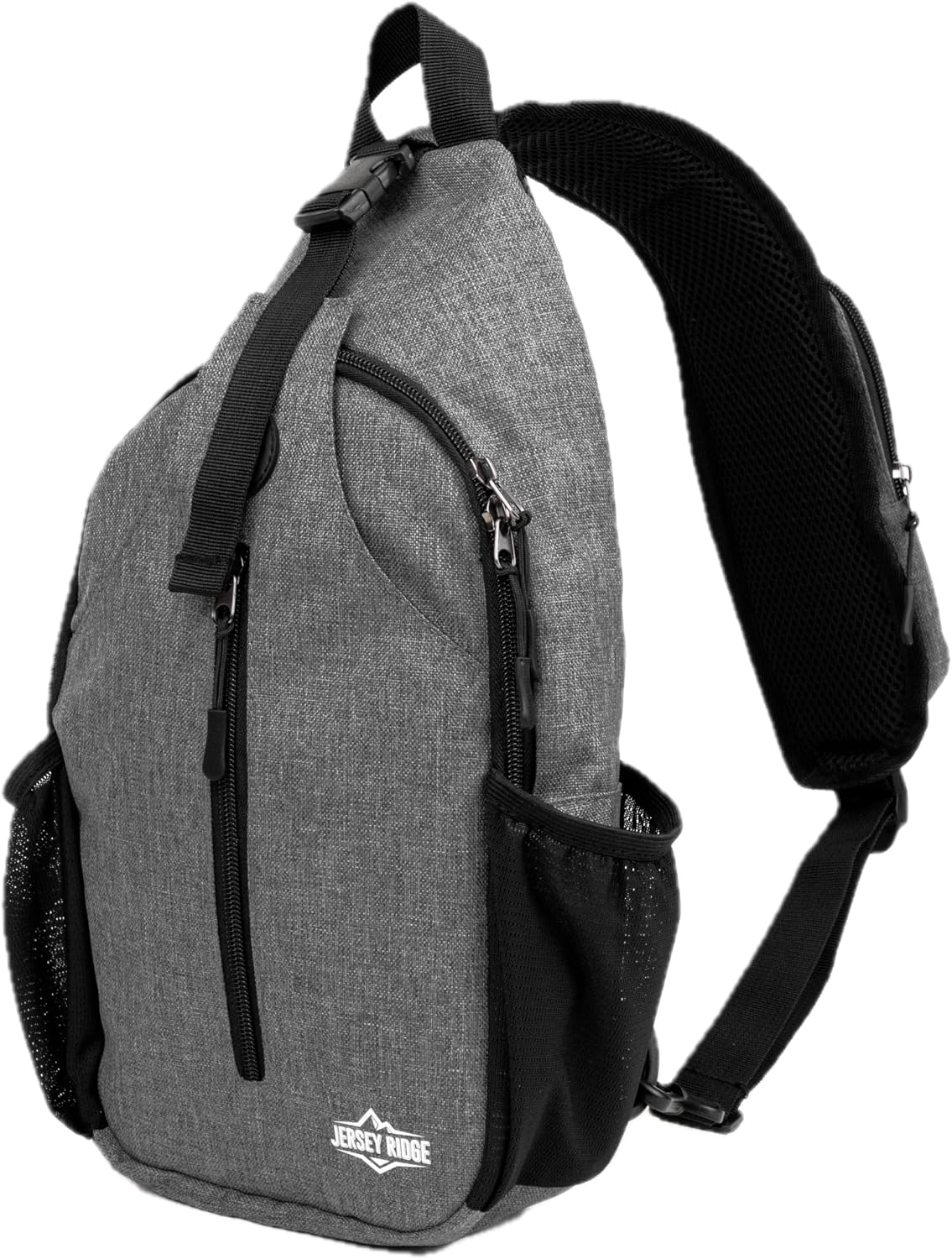 Crossbody Sling Bag Anti-Theft Travel Backpack, Black | Adjustable chest strap carryall daypack for travel, hiking & everyday use with crossbody sling backpack design