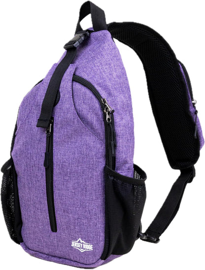 Crossbody Sling Bag Anti-Theft Travel Backpack, Black | Adjustable chest strap carryall daypack for travel, hiking & everyday use with crossbody sling backpack design