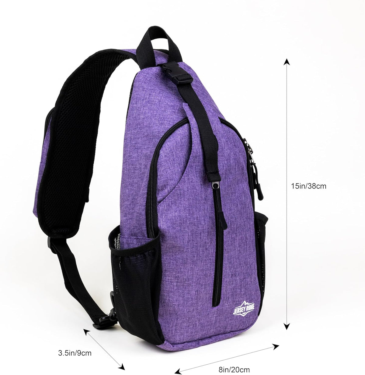 Crossbody Sling Bag Anti-Theft Travel Backpack, Black | Adjustable chest strap carryall daypack for travel, hiking & everyday use with crossbody sling backpack design