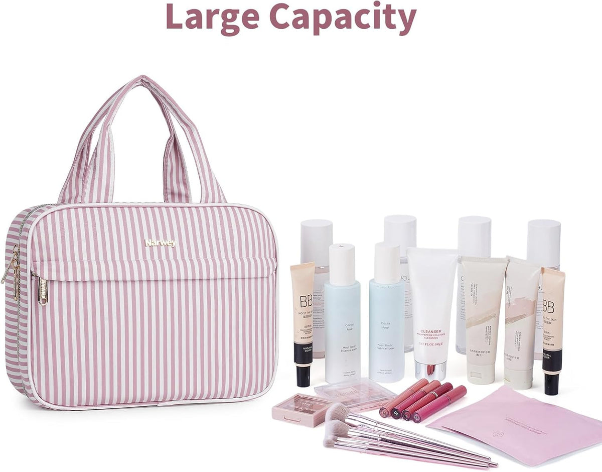 Hanging Toiletry Bag for Women Checkered Travel Makeup Bag Cosmetic Make Up Organizer Toiletries Bag for Travel Essentials Accessories (Mint Green Checkerboard, Medium)