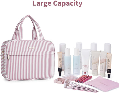 Hanging Toiletry Bag for Women Checkered Travel Makeup Bag Cosmetic Make Up Organizer Toiletries Bag for Travel Essentials Accessories (Mint Green Checkerboard, Medium)