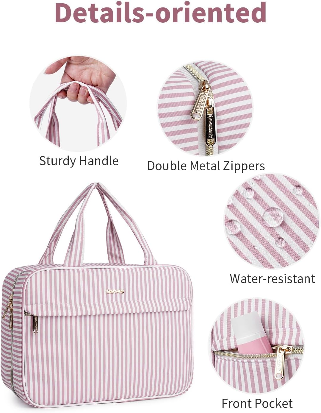 Hanging Toiletry Bag for Women Checkered Travel Makeup Bag Cosmetic Make Up Organizer Toiletries Bag for Travel Essentials Accessories (Mint Green Checkerboard, Medium)