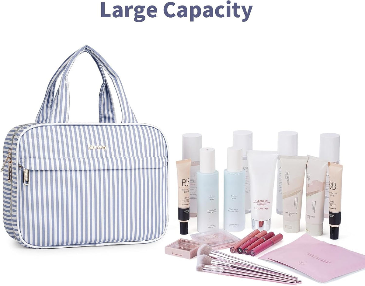 Hanging Toiletry Bag for Women Checkered Travel Makeup Bag Cosmetic Make Up Organizer Toiletries Bag for Travel Essentials Accessories (Mint Green Checkerboard, Medium)