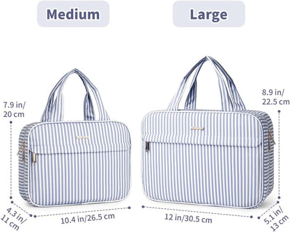 Hanging Toiletry Bag for Women Checkered Travel Makeup Bag Cosmetic Make Up Organizer Toiletries Bag for Travel Essentials Accessories (Mint Green Checkerboard, Medium)