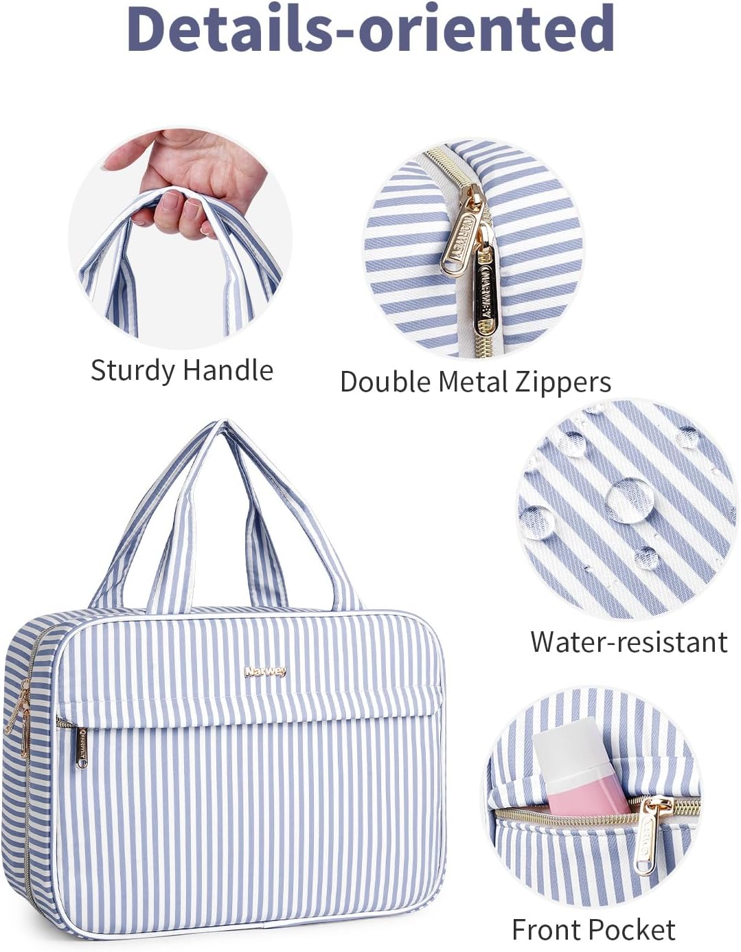 Hanging Toiletry Bag for Women Checkered Travel Makeup Bag Cosmetic Make Up Organizer Toiletries Bag for Travel Essentials Accessories (Mint Green Checkerboard, Medium)
