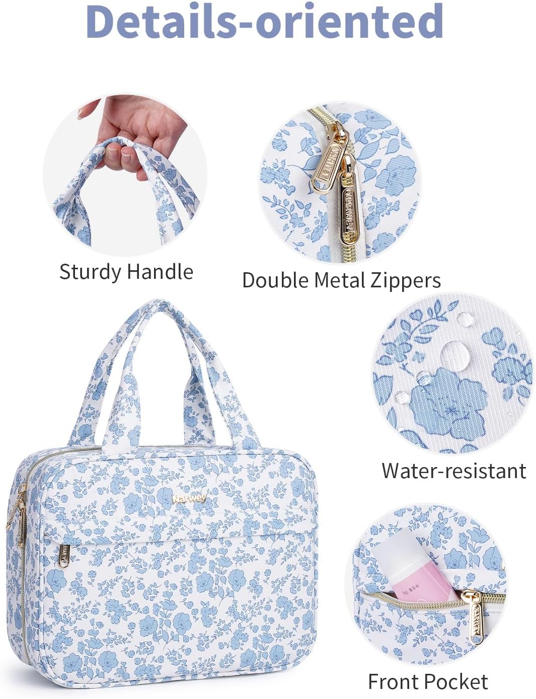 Hanging Toiletry Bag for Women Checkered Travel Makeup Bag Cosmetic Make Up Organizer Toiletries Bag for Travel Essentials Accessories (Mint Green Checkerboard, Medium)