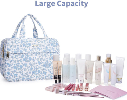 Hanging Toiletry Bag for Women Checkered Travel Makeup Bag Cosmetic Make Up Organizer Toiletries Bag for Travel Essentials Accessories (Mint Green Checkerboard, Medium)