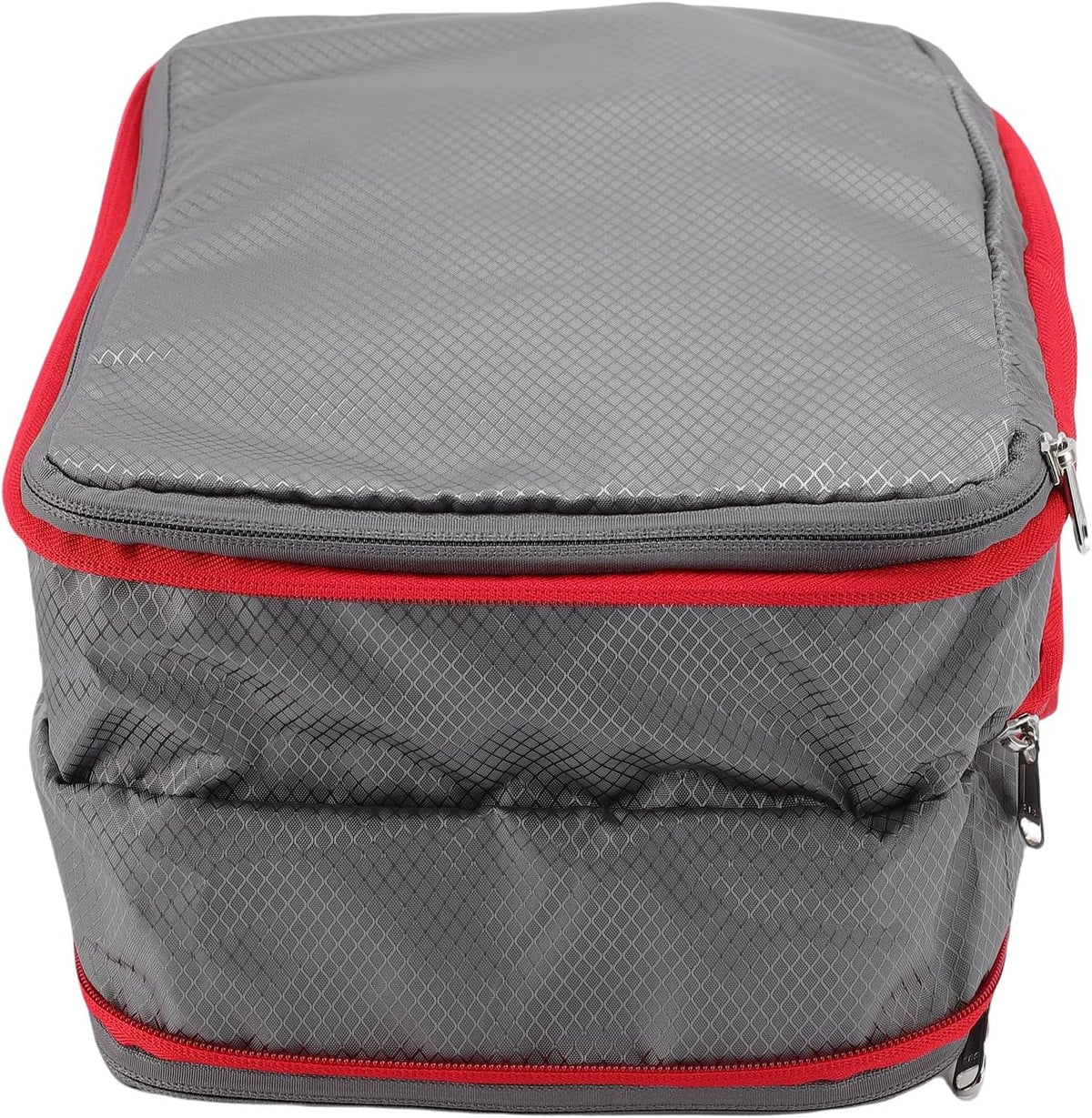 Compression Packing Cube 9L, Lightweight Nylon Travel for Suitcase with Wet Dry Separate Layers for and Dirty Clothing Storage in Grey (Grey) (Black)
