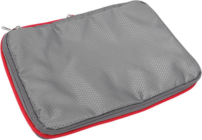 Compression Packing Cube 9L, Lightweight Nylon Travel for Suitcase with Wet Dry Separate Layers for and Dirty Clothing Storage in Grey (Grey) (Black)