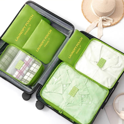 6 Set Packing Cubes for Travel Luggage Organizer Bags Reusable washable Suitcase Packing Cubes Set Travel Accessories Essentials (Orange)