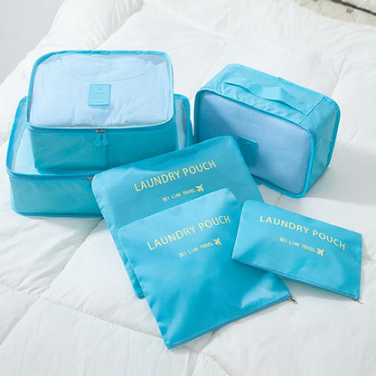 6 Set Packing Cubes for Travel Luggage Organizer Bags Reusable washable Suitcase Packing Cubes Set Travel Accessories Essentials (Orange)