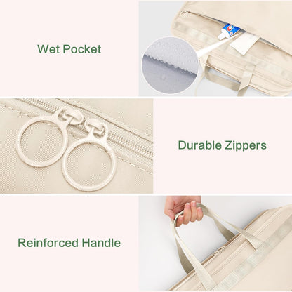 Hanging Travel Organizer for Clothes, 5 in 1 Portable Luggage Packing Cubes for Travel, Foldable Hanging Bag for Women, Green